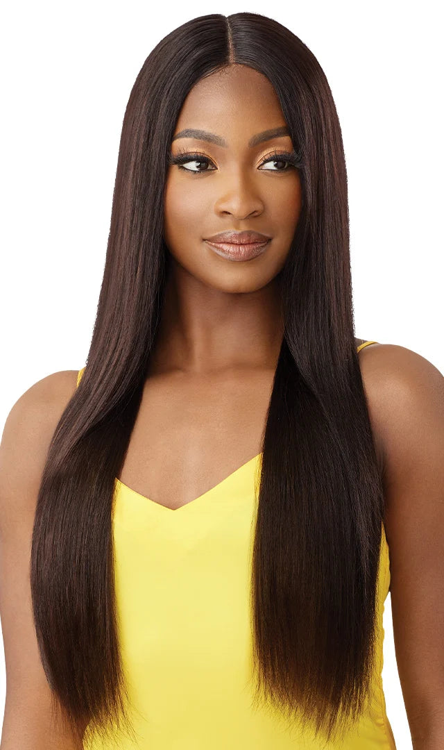 Outre MyTresses Gold Label Unprocessed Human Hair – Wet & Wavy Splash Cork Bundles with 4×4 HD Lace Closure