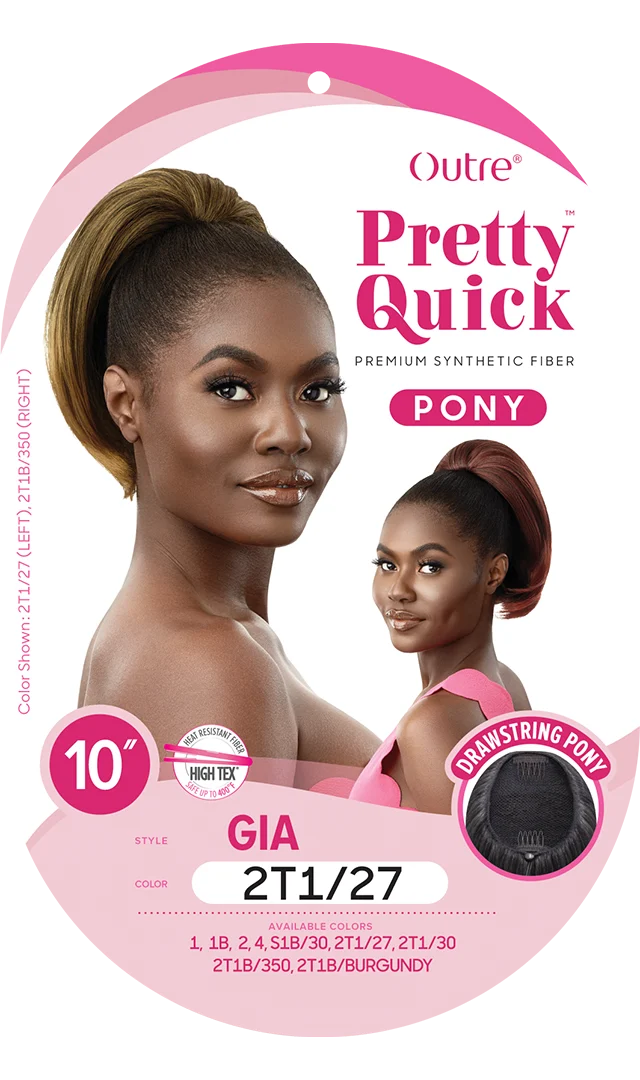 Outre Pretty Quick Pony Gia 10″ Synthetic Drawstring Ponytail