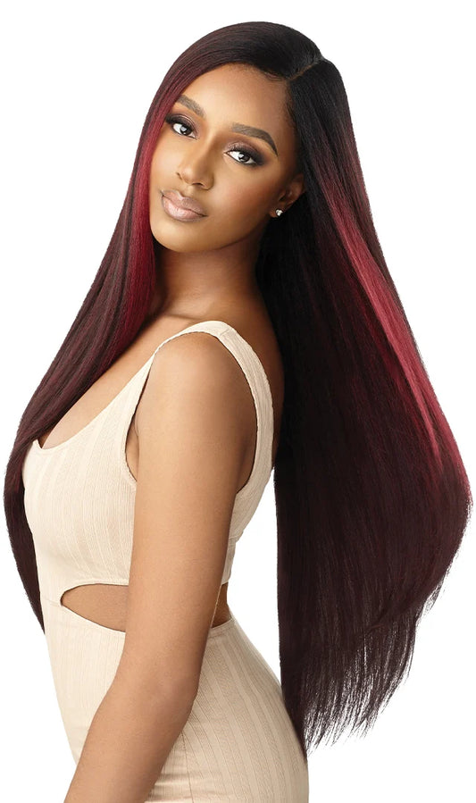 Outre Lace Front Natural Yaki Wig 30″