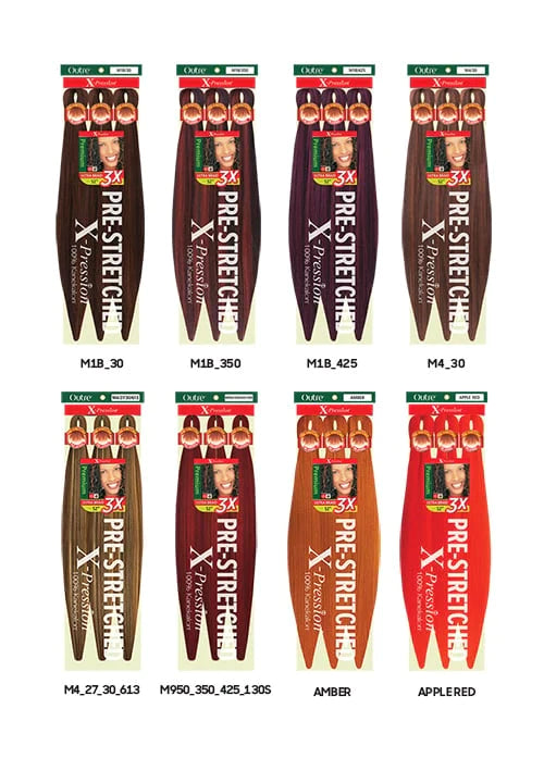 OUTRE X-PRESSION PRE-STRETCH BRAIDING HAIR - 100% KANEKALON - 3X ULTRA BRAID