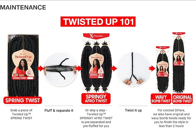 OUTRE X-PRESSION TWISTED UP - SPRINGY AFRO TWIST 24" - 3X