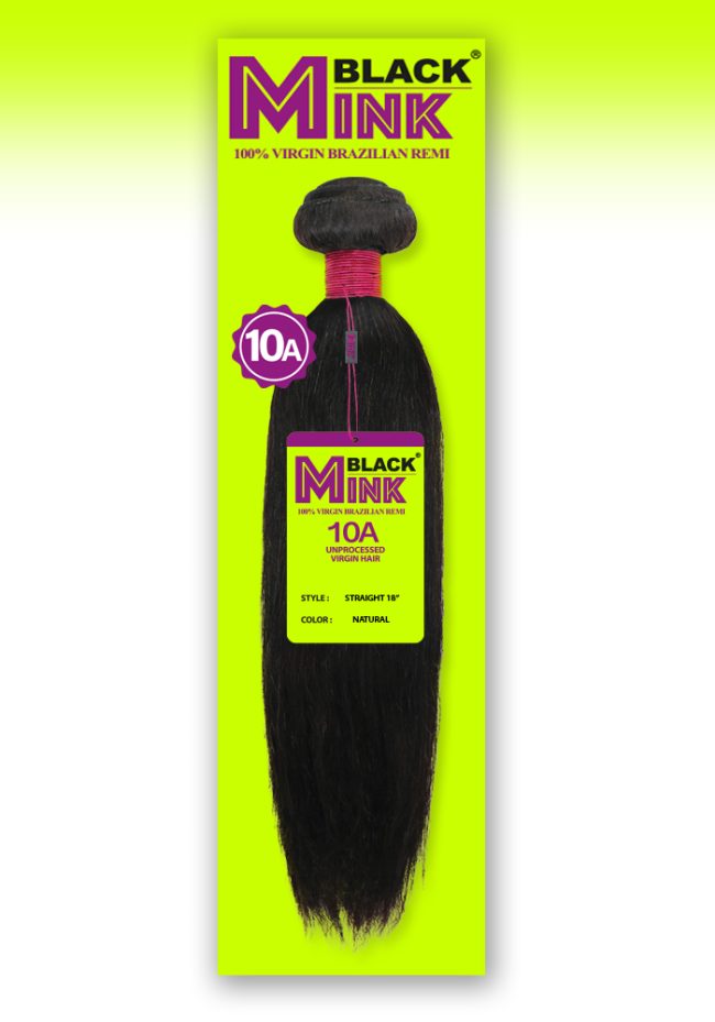 BLACK MINK-STRAIGHT 100% VIRGIN UNPROCESSED REMY HUMAN HAIR