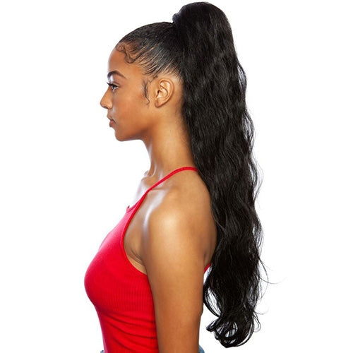 Mane Concept Human Hair Blend Ponytail Mega Wrap N Tie MBWNT01 Body Wave Wnt 32"