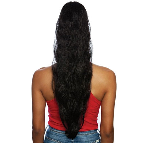Mane Concept Human Hair Blend Ponytail Mega Wrap N Tie MBWNT01 Body Wave Wnt 32"