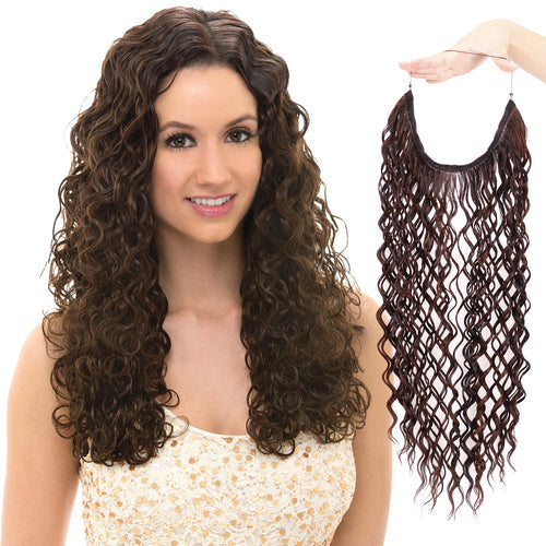 Janet Collection Synthetic Halo Hair Extensions Insta X-Tension Joy Curl 24"