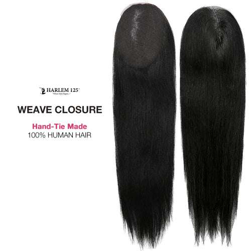 Harlem125 Human Hair Weave Hand-Tie Made 2"x4" Closure