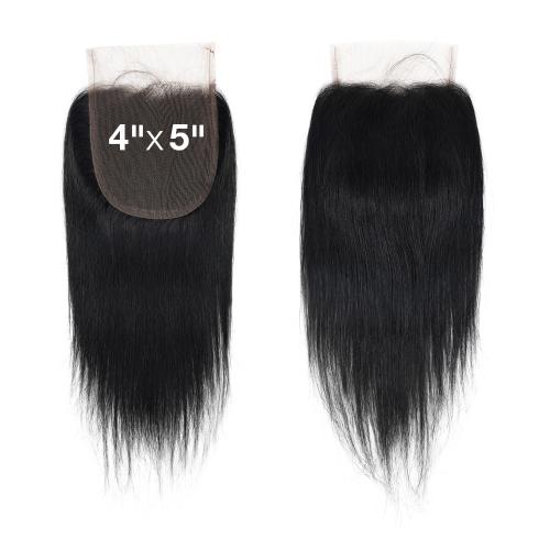 Janet Collection Natural Virgin Remy Human Hair Melt 4X5 HD Lace Closure Straight (10"-14")