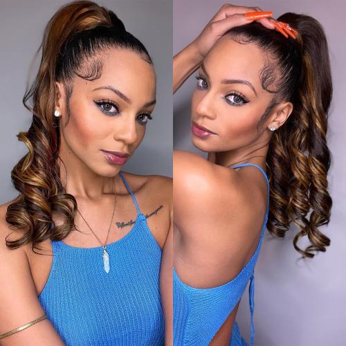 Milky Way Organique Pony Pro Easy Wrap Around Ponytail French Roll Wave 24"