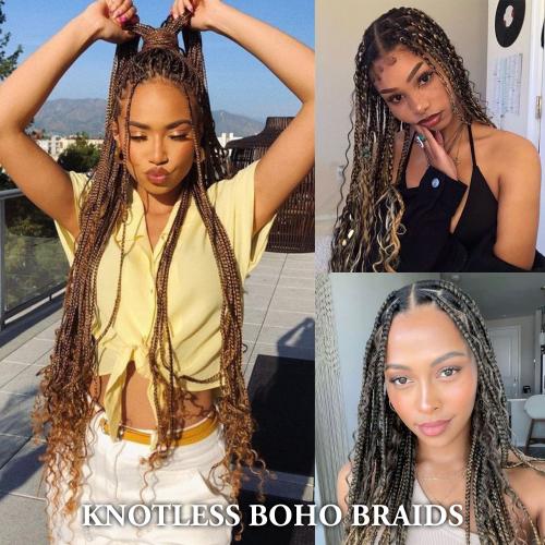 Starlet 100% Virgin Unprocessed Human Braiding Hair 4/27 Caramel Brown Highlight Straight Bulk (18"-20")