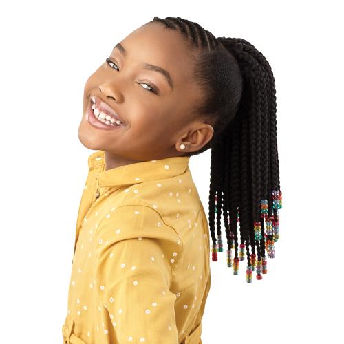 Outre Drawstring Ponytail Lil Looks Beaded Box Braids 12"