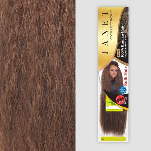 Janet Collection Human Hair Braids Wet n Wavy Super French Bulk 4Pcs (14-24")