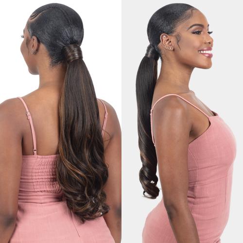 Milky Way Organique Pony Pro Easy Wrap Around Ponytail French Roll Wave 24"