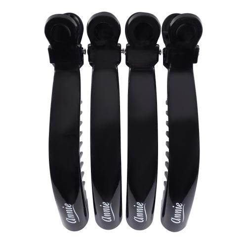 Annie Shark Clips Black 4.5" 4ct