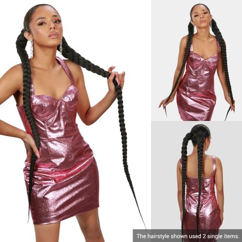 Instant Glitz Ponytail Wrap and Go Long Braided Ponytail 42"