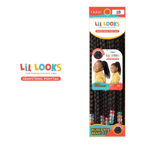 Outre Drawstring Ponytail Lil Looks Beaded Box Braids 12"