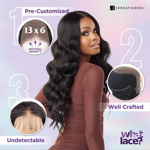 Sensationnel Human Hair Blend HD Lace Front Wig Cloud 9 What Lace Swiss Lace 13X6 Aziza 26"