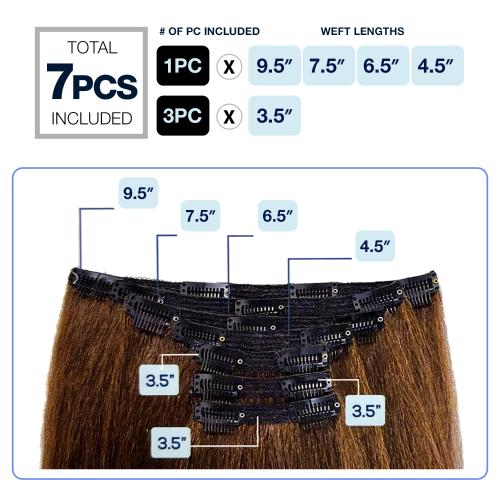 Laude Vita Clip-In Jerry Curl 18" 7Pcs