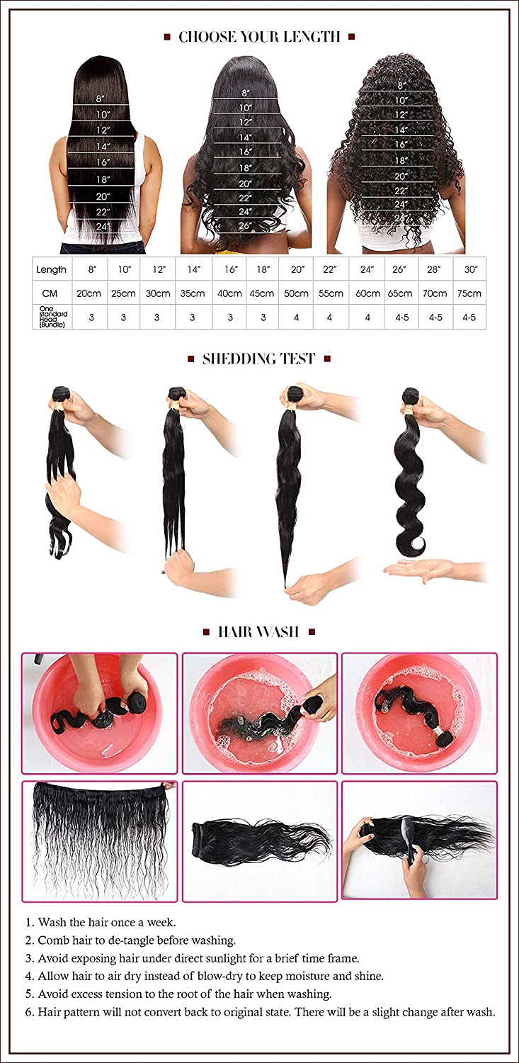 Beautiful Hair 100% Virgin Remy Human Hair Unprocessed Brazilian Bundle Hair Weave Natural Body Wave 7A 3 Bundles, 4 Bundles, Natural Color Find Your New Look Today!