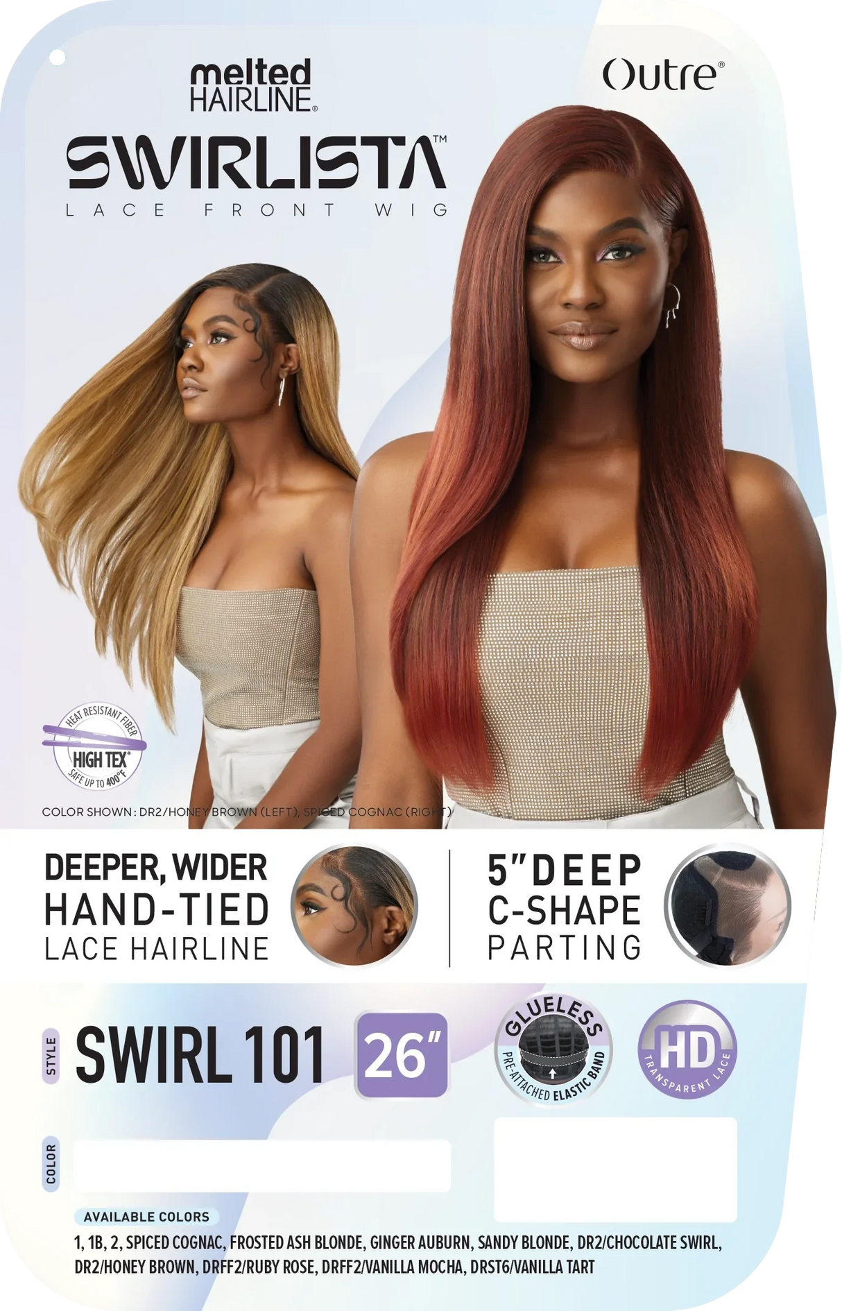 OUTRE MELTED HAIRLINE SWIRLISTA LACE FRONT WIG - SWIRL 101 - 26"