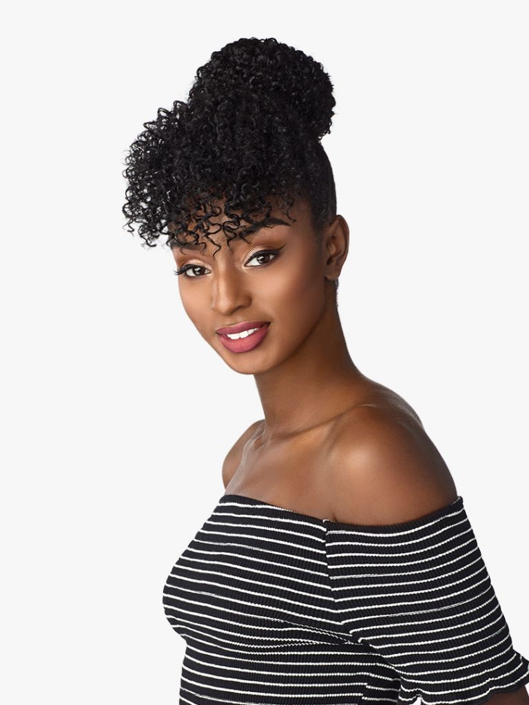 Sensationnel FAIRY Curly bun style with curly bang