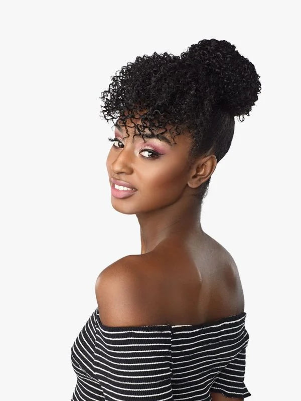 Sensationnel FAIRY Curly bun style with curly bang