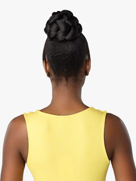 Sensationnel GIA Braided bun style with side bang