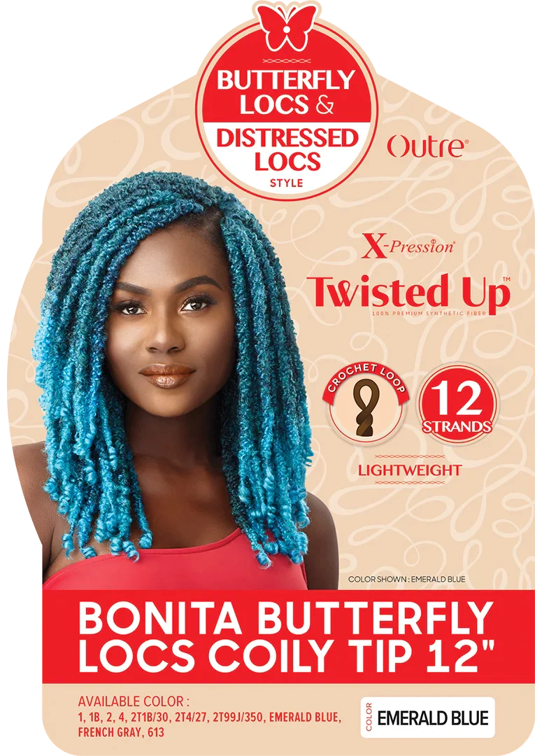 OUTRE X-PRESSION - TWISTED UP - BONITA BUTTERFLY LOCS COILY TIP 12"