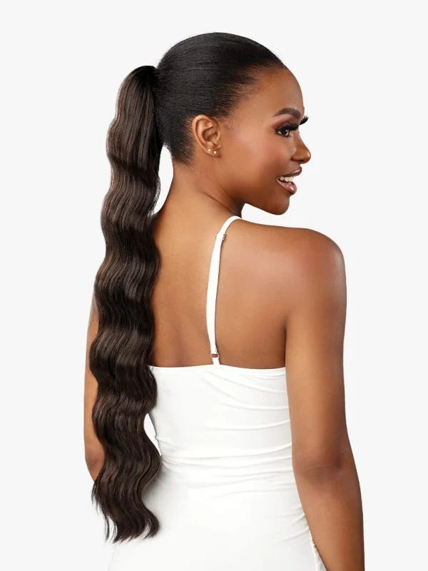 Sensationnel RAYA Drawstring, Easy Styling, Heat Resistant Fiber, LuLuPony, Perfect protective style, Ponytails, Quick simple and stylish