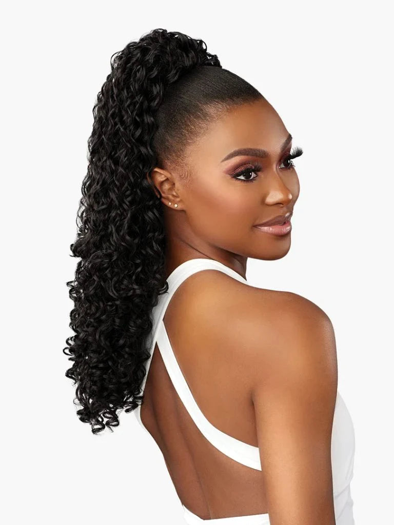 Sensationnel SANA Drawstring, Easy Styling, Heat Resistant Fiber, LuLuPony, Perfect protective style, Ponytails, Quick simple and stylish