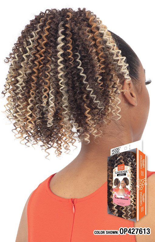 MODEL MODEL GARDENIA DRAWSTRING PONYTAIL - WATER BLOSSOM