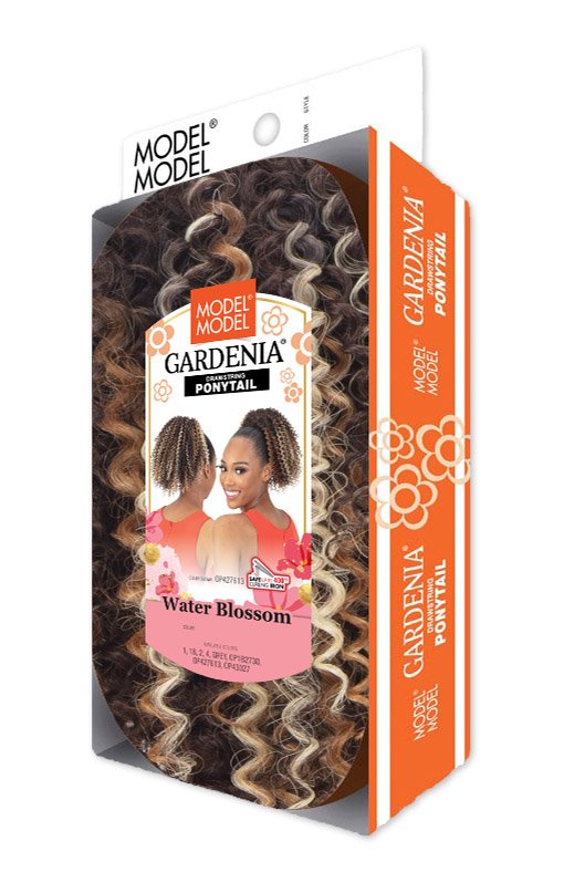 MODEL MODEL GARDENIA DRAWSTRING PONYTAIL - WATER BLOSSOM