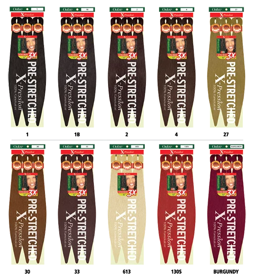 OUTRE X-PRESSION PRE-STRETCH BRAIDING HAIR - 100% KANEKALON - 3X ULTRA BRAID