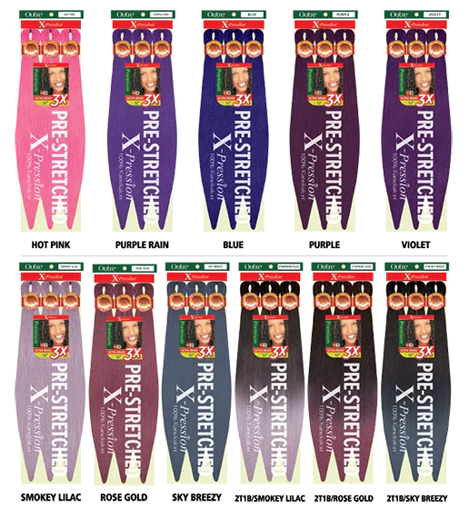 OUTRE X-PRESSION PRE-STRETCH BRAIDING HAIR - 100% KANEKALON - 3X ULTRA BRAID