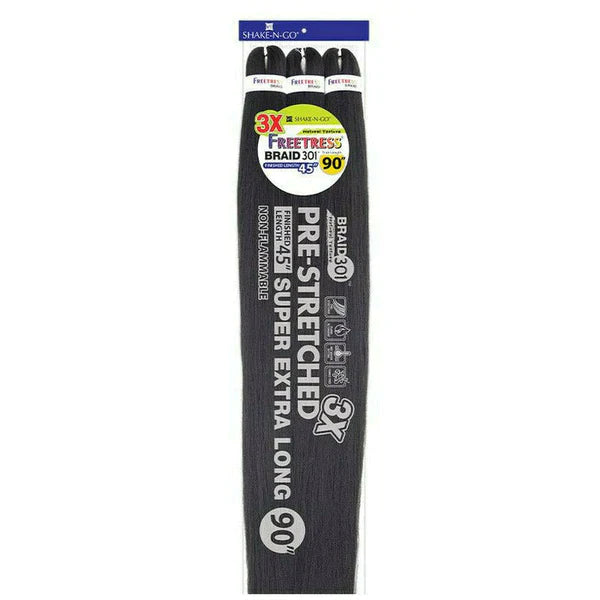 FREETRESS: 3X BRAID 301 90" PRE-STRETCHED BRAIDING HAIR