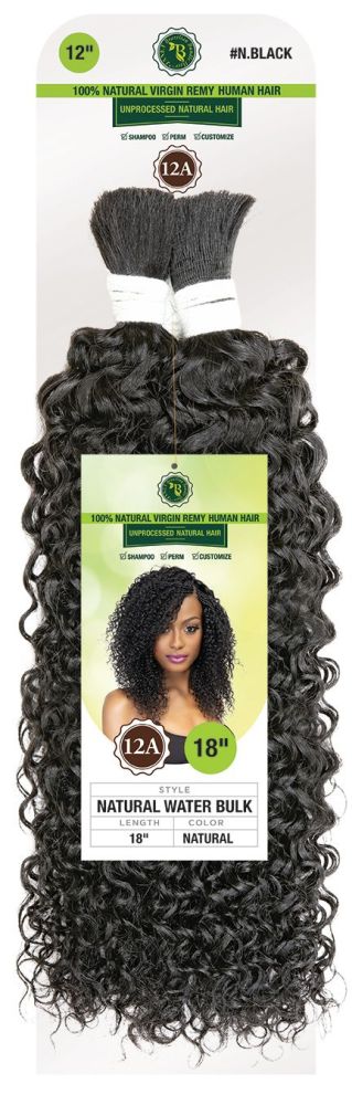 Janet Collection 100% Natural Virgin Remy Human Hair Weaving 12A NATURAL WATER BULK 14"-18" - Hollywood Beauty STL