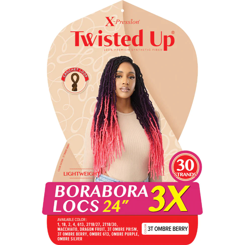 OUTRE: XPRESSION TWISTED UP 3X BORABORA LOCS 24" CROCHET BRAIDS
