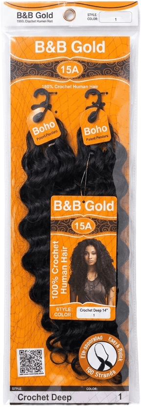 B&B Gold 15A Human Hair Crochet – Deep Wave