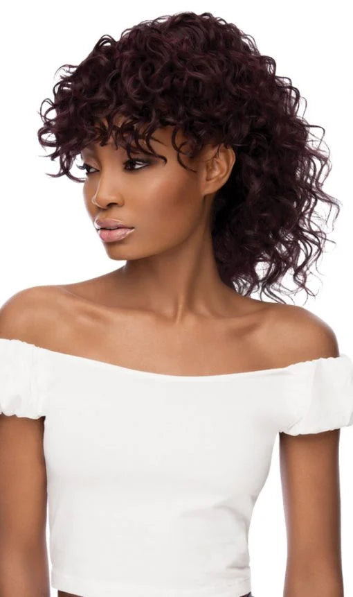 Outre Quick Pony Bang x Pony Cyndi Synthetic Curly Ponytail & Bang Hairpiece