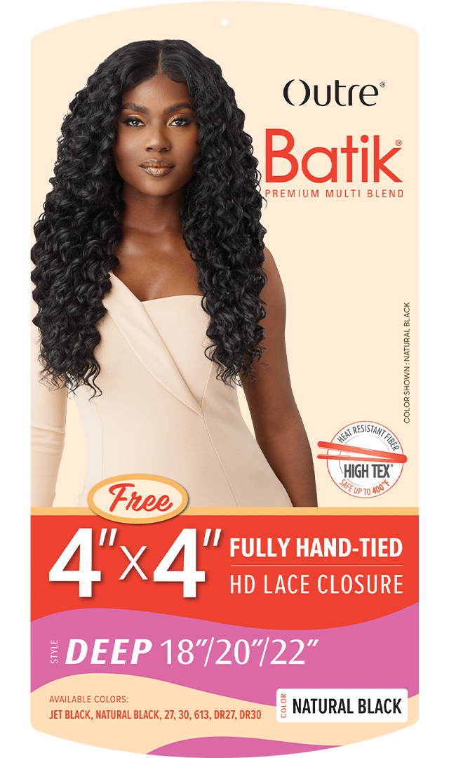 Outre Batik Deep 18"/20"/22" Bundle Set + 4×4 HD Lace Closure