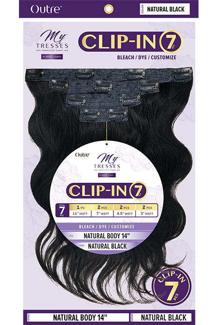 Outre MyTresses Purple Label 7-Piece Natural Body Clip-Ins