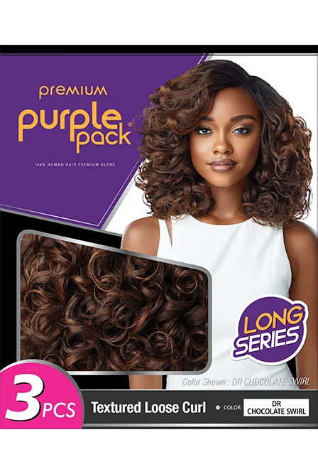 Outre Purple Pack 3PCS Human Hair Blend – Textured Loose Curl