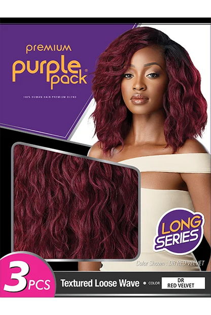Outre Purple Pack Human Hair Blend – Textured Loose Wave 3-Piece Weave Set
