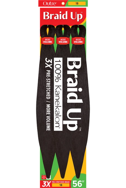 Outre Braid Up Pre-Stretched Braiding Hair – 3-Pack