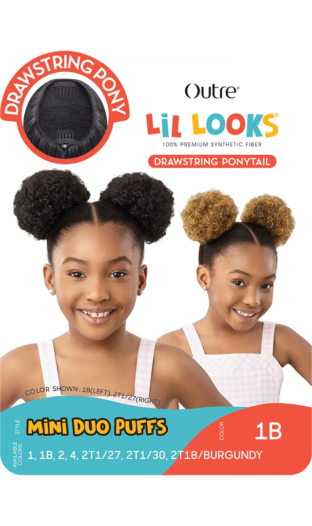 Outre Lil Looks Mini Duo Puffs Kids’ Synthetic Drawstring Ponytails