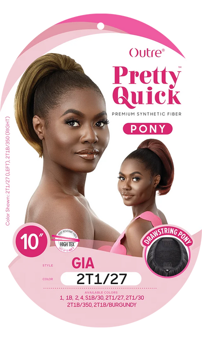 Outre Pretty Quick Pony Gia 10″ Synthetic Drawstring Ponytail