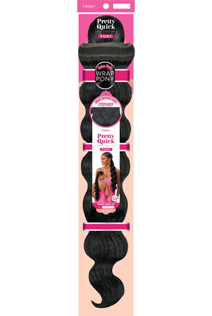 Outre Pretty Quick Pony Finger Wave Wrap Ponytail 24"