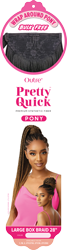 Outre Pretty Quick Pony Large Box Braid 28″ Synthetic Wrap Ponytail