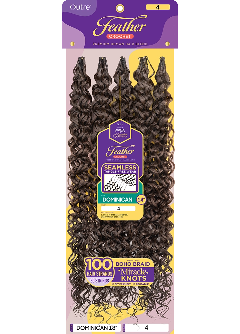 Purple Pack Brazilian - Feather Crochet Dominican