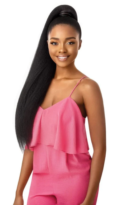 Outre Pretty Quick Pony Jumbo Kinky Straight 30″ Synthetic Wrap Ponytail