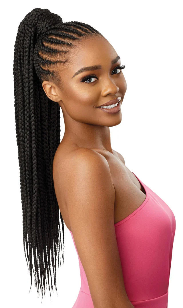 Outre Pretty Quick Pony Medium Box Braid 26″ Synthetic Wrap Ponytail